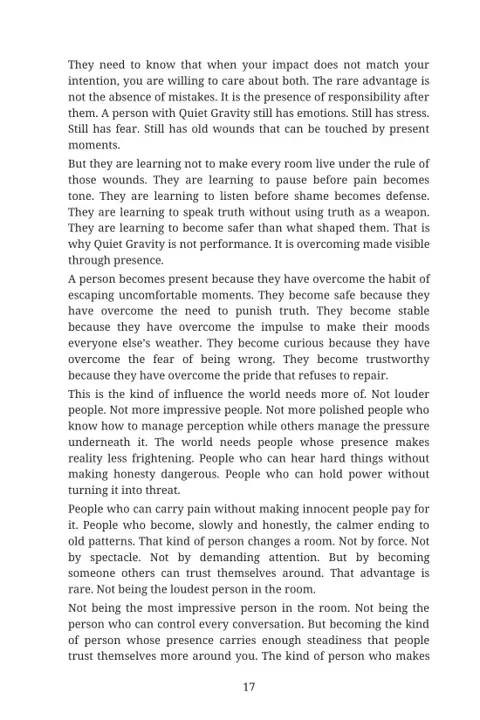 Quiet Gravity sample page: Quiet Gravity in practice