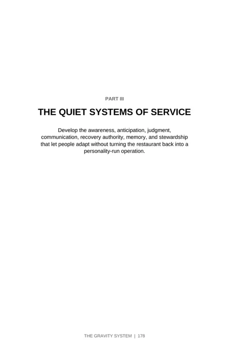 Systems of Service sample page: Part III The Quiet Systems of Service