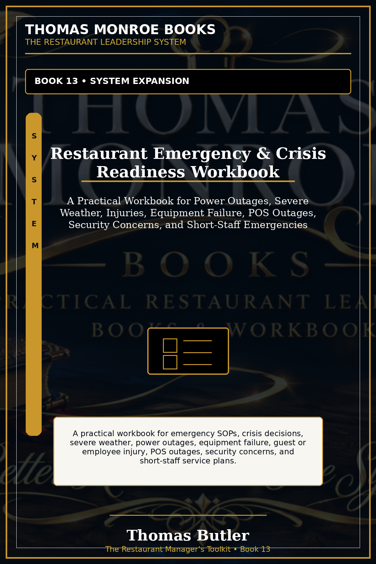 Restaurant Emergency & Crisis Readiness Workbook cover