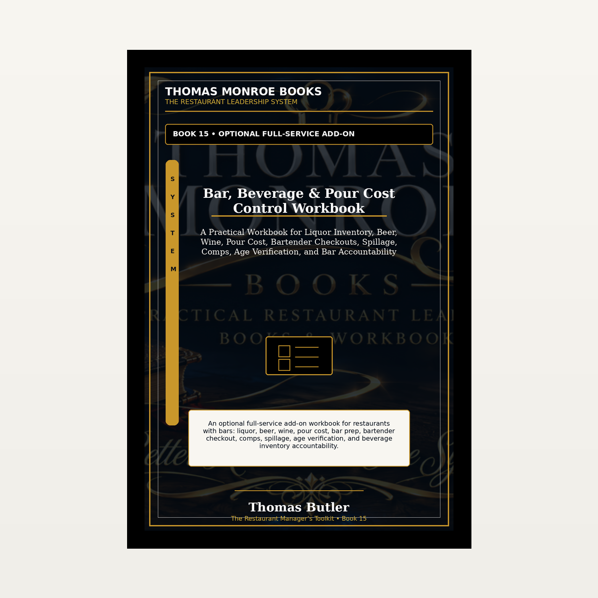 Bar, Beverage & Pour Cost Control Workbook product image